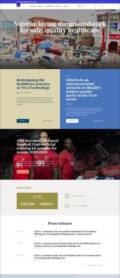 AXA website screen capture