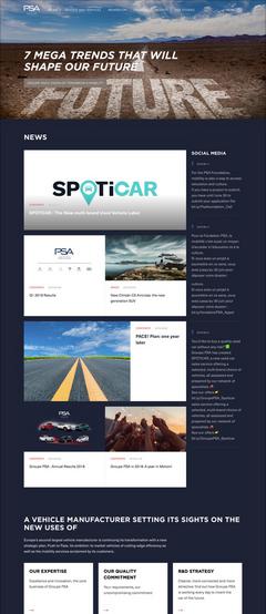PSA GROUPE website screen capture