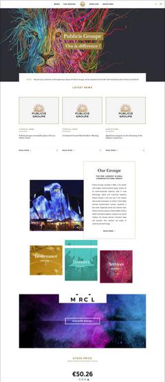 PUBLICIS website screen capture