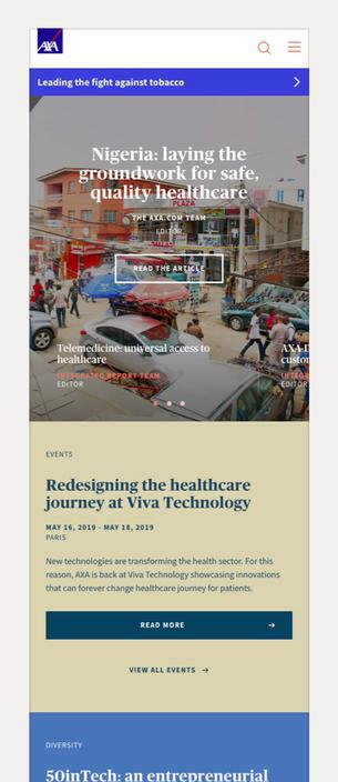 AXA website screen capture