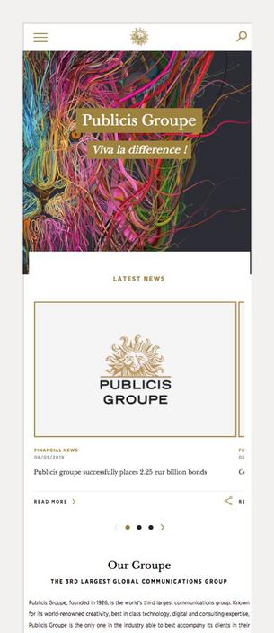 PUBLICIS website screen capture