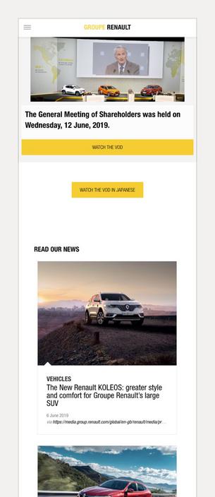 RENAULT website screen capture